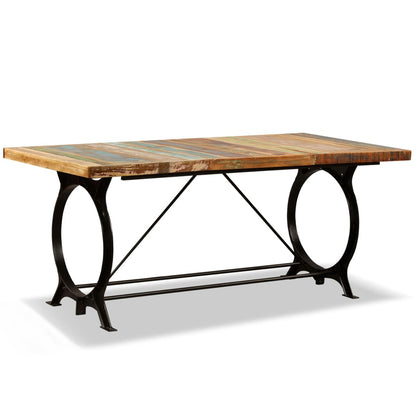 Dining table with solid recovery wood 180 cm