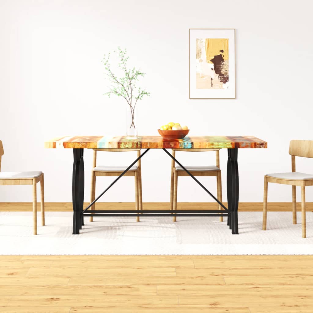 Dining table with solid recovery wood 180 cm