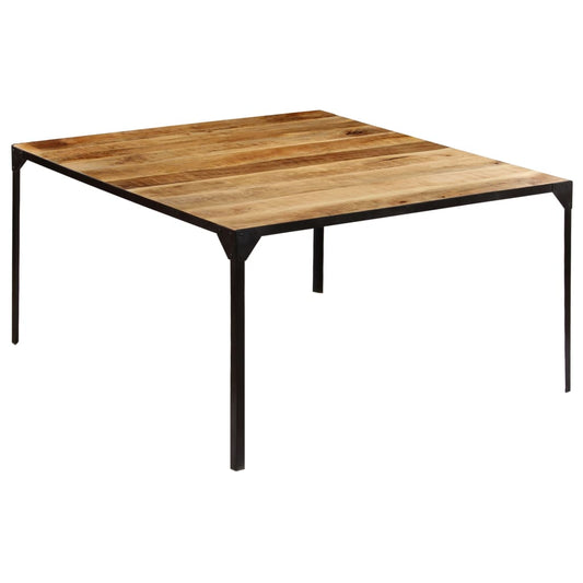 Mesa de jantar quadrada 140x140cm Mangueira sólida madeira