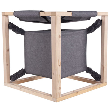 Quapas! Cats bed with wood catcube hammock