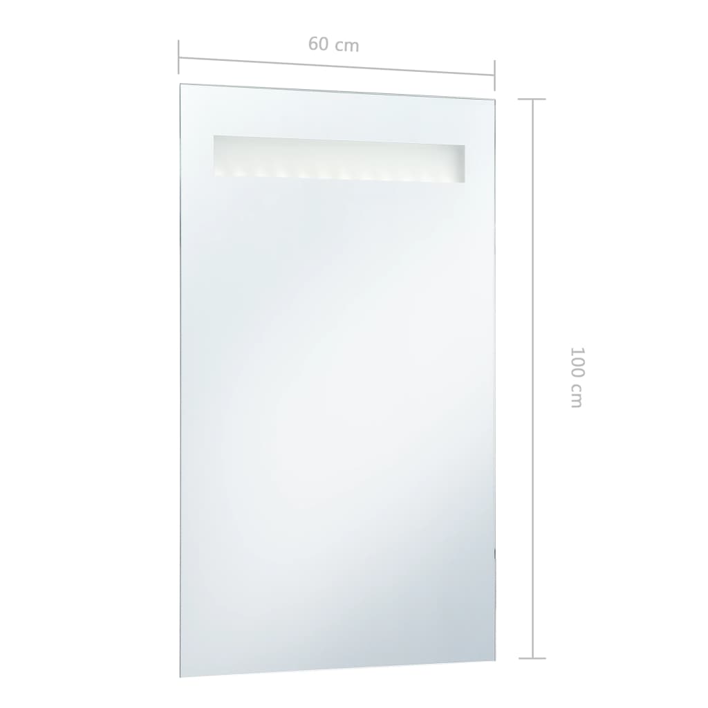 Miroir mural à LED pour salle de bains 60x100 cm
