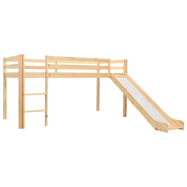 Children's mezzanine bed with slide Megan Pin 90x200cm