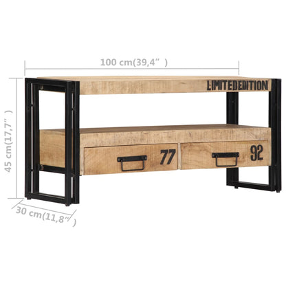 TV cabinet 100cm solid mango wood limited industry