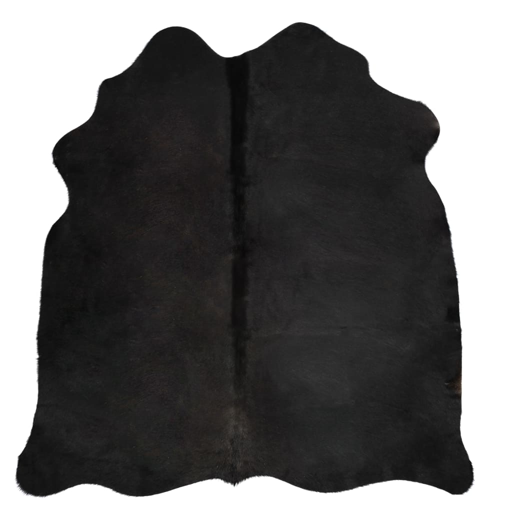 Tappeto in vera pelle di mucca nera 150 x 170 cm