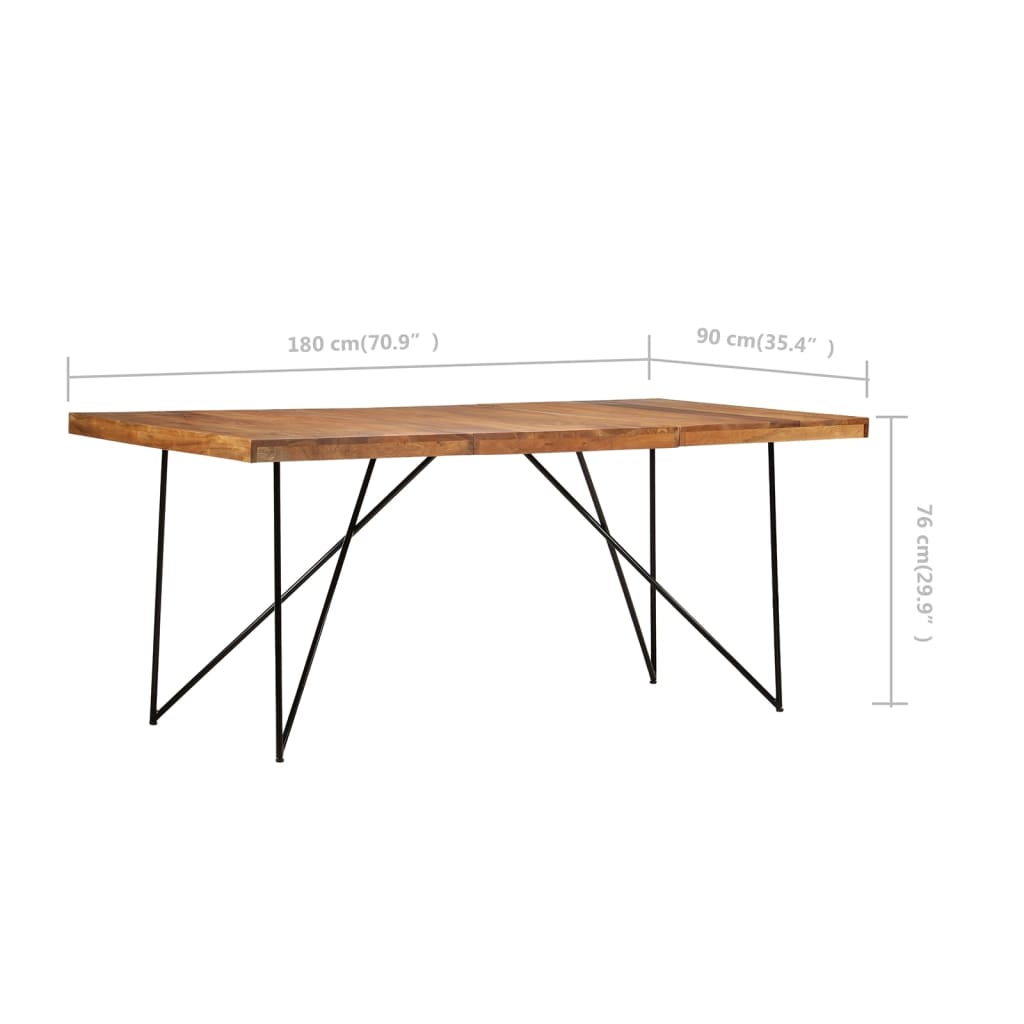 Table de salle à manger ELEGANCE 180cm Bois d'acacia massif