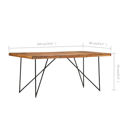 Table de salle à manger ELEGANCE 180cm Bois d'acacia massif