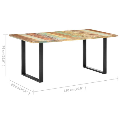 Table à manger 180cm Bois de récupération solide