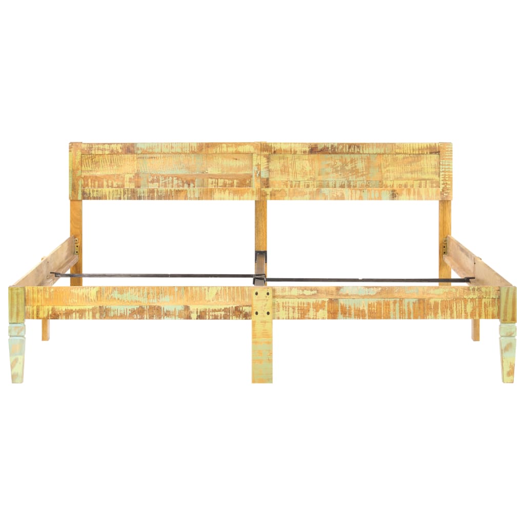 Solid recovery wood bed frame 180x200 cm