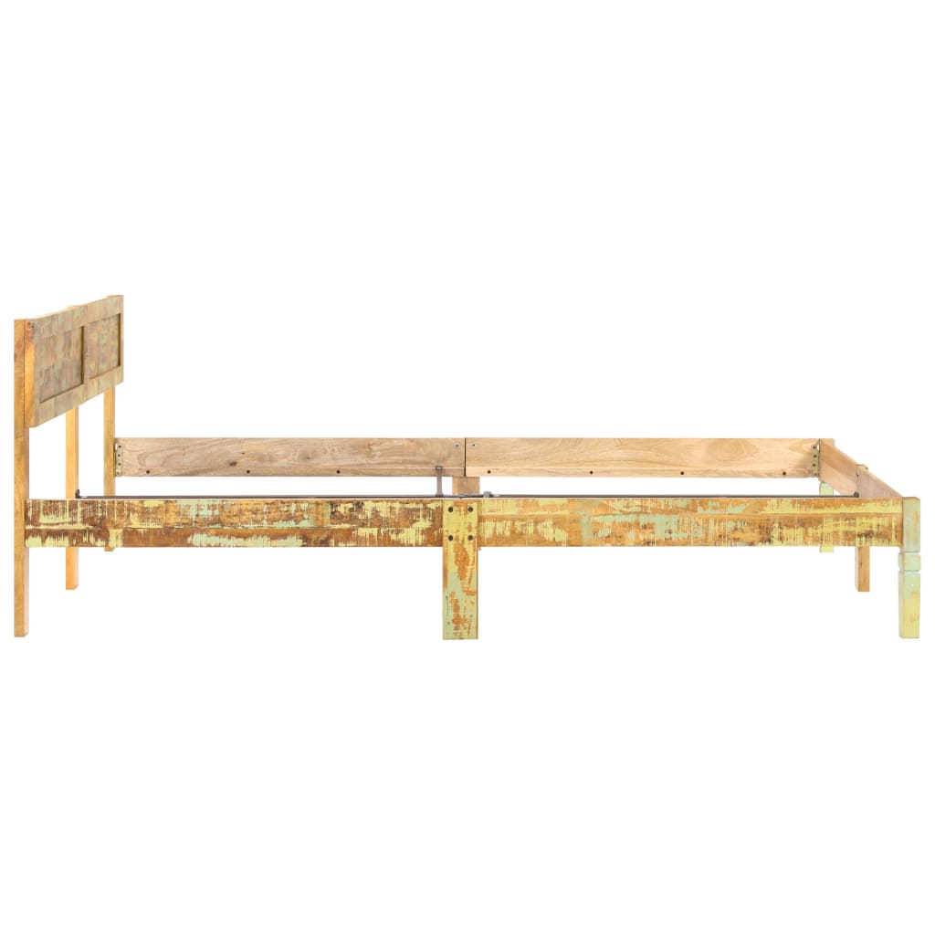 Solid recovery wood bed frame 180x200 cm