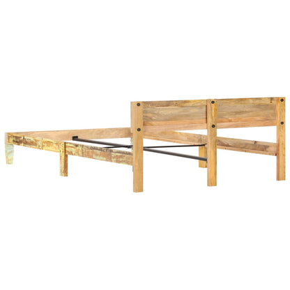 Solid recovery wood bed frame 180x200 cm