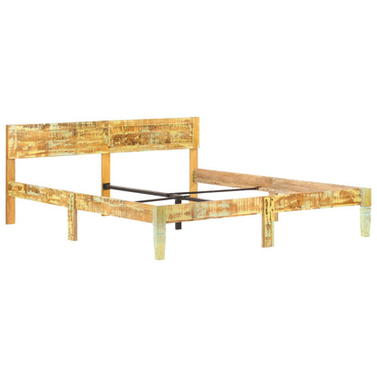 Solid recovery wood bed frame 180x200 cm