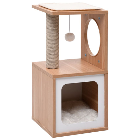 Árbol de gato con alfombra de rastro en sisal 60 cm