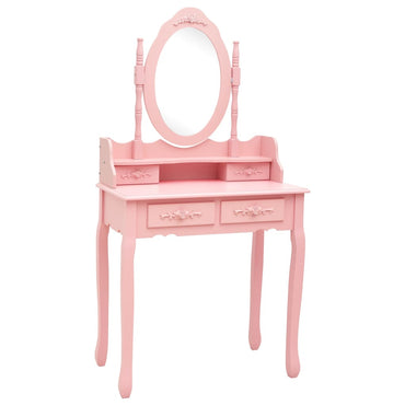 Cooff Set com Paulownia Pink Stool