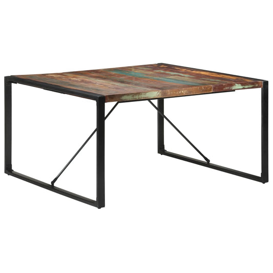 Table à manger carrée 140cm Bois de récupération