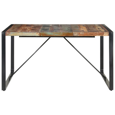 Table à manger carrée 140cm Bois de récupération