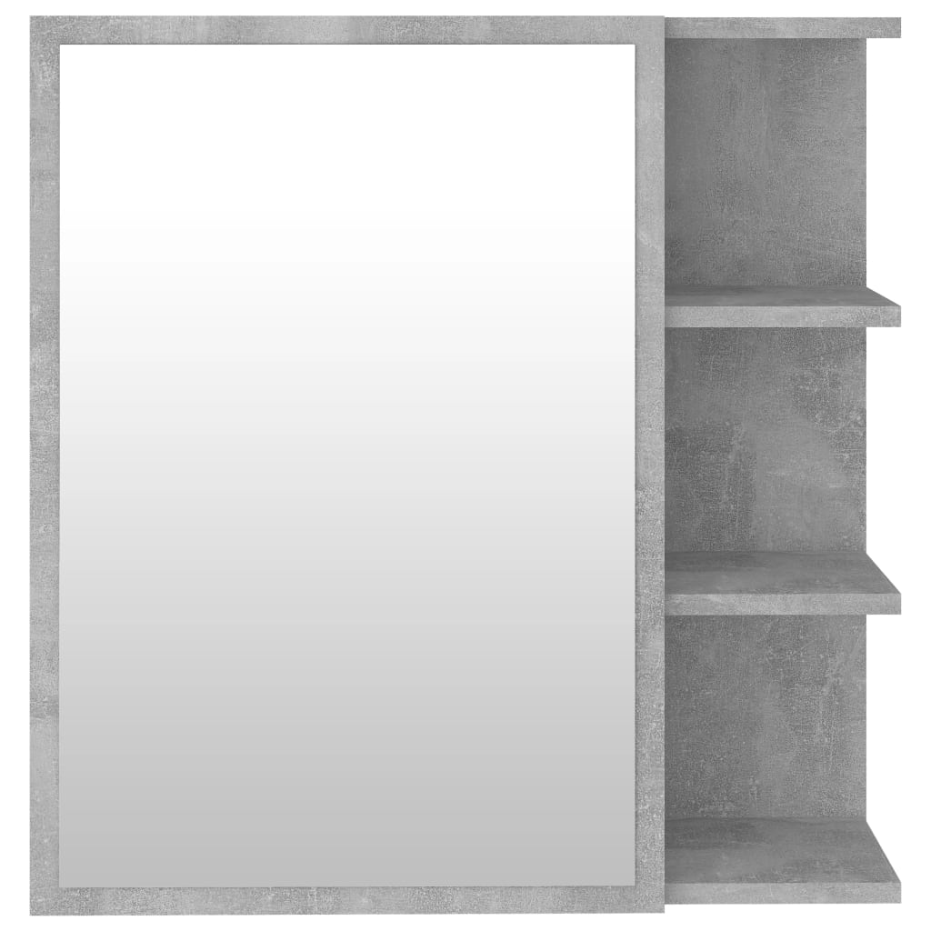 Armoire à miroir de bain Gris béton 62,5x20,5x64cm Aggloméré