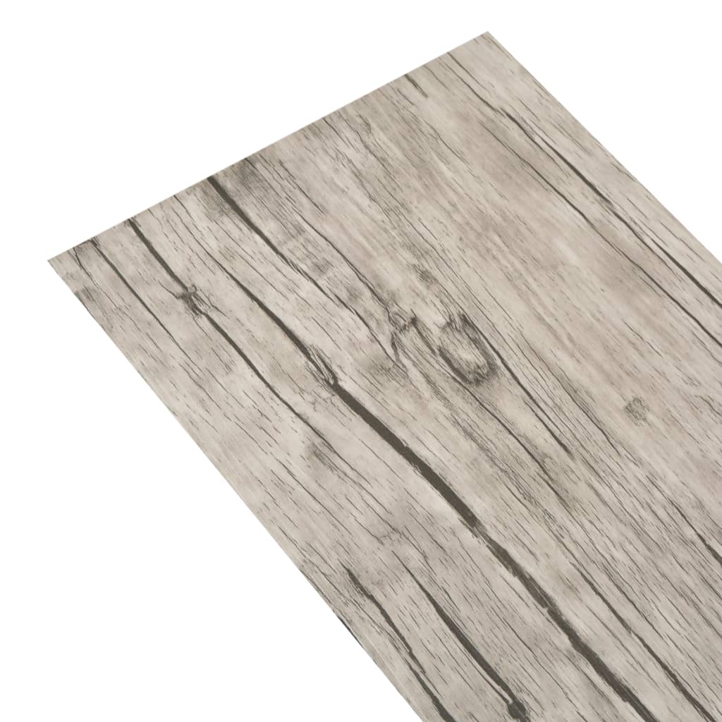 Planche de plancher PVC autoadhésif 5,21 m² 2 mm Chêne délavé