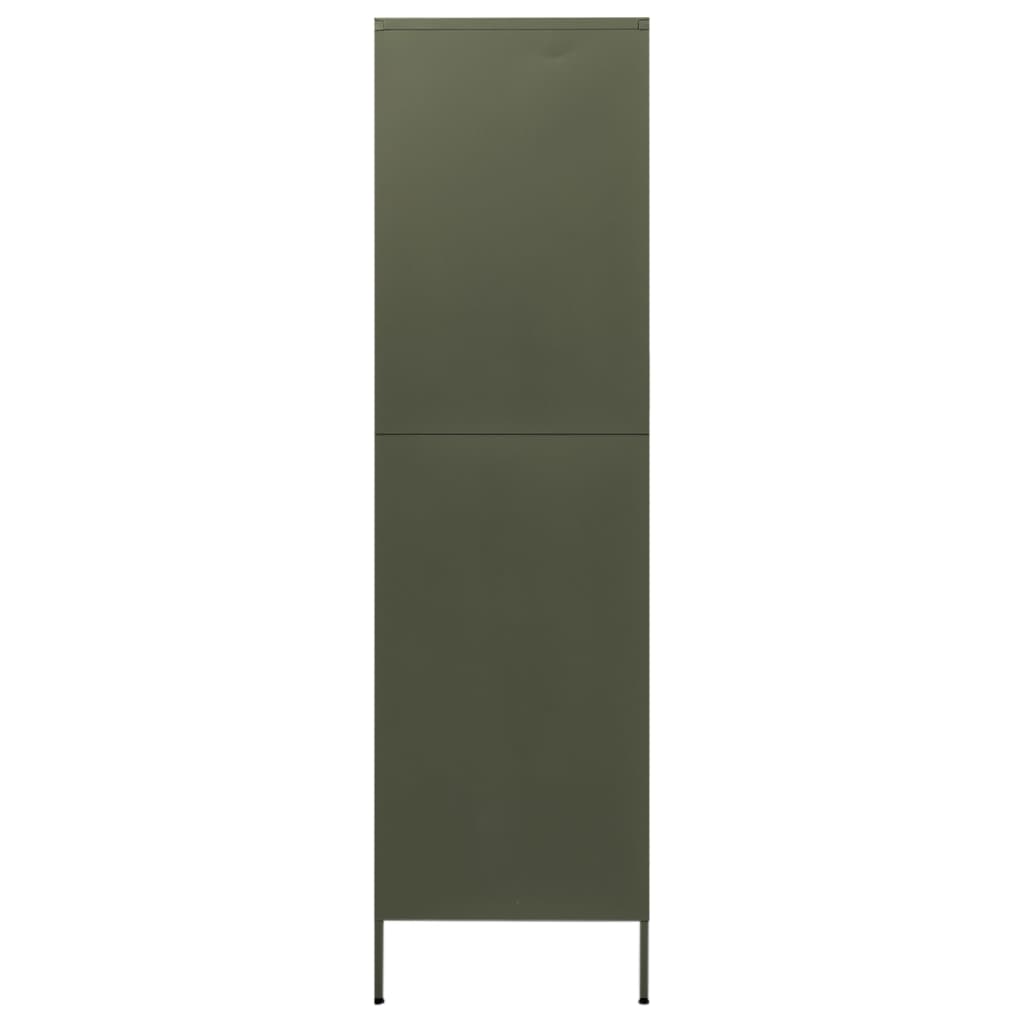 Garde-robe Vert olive 90x50x180 cm Acier