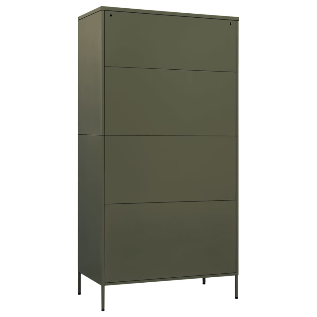 Garde-robe Vert olive 90x50x180 cm Acier