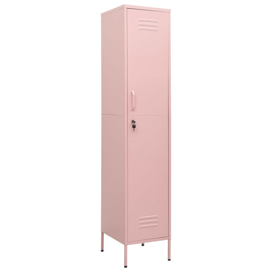 Gabinete de casillero rosa 35x46x180 cm de acero