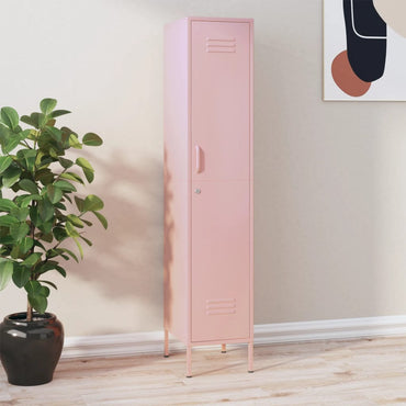 Gabinete de casillero rosa 35x46x180 cm de acero