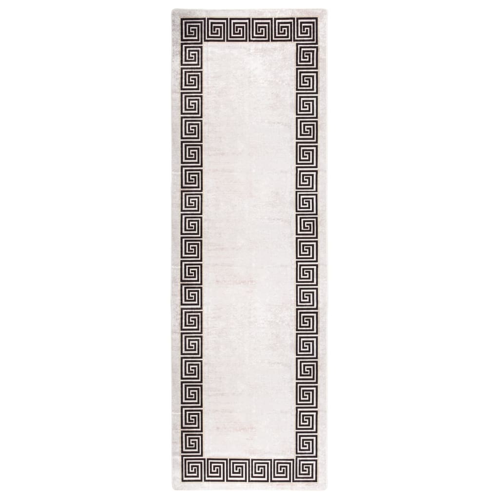 Tapis lavable antidérapant 80x300 cm Beige clair