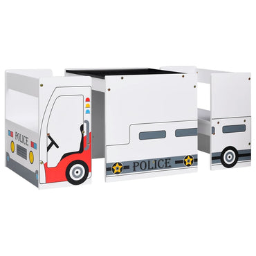 Tisch- und Stühle Kinder 3 PCs MDF Police Vehicle Design