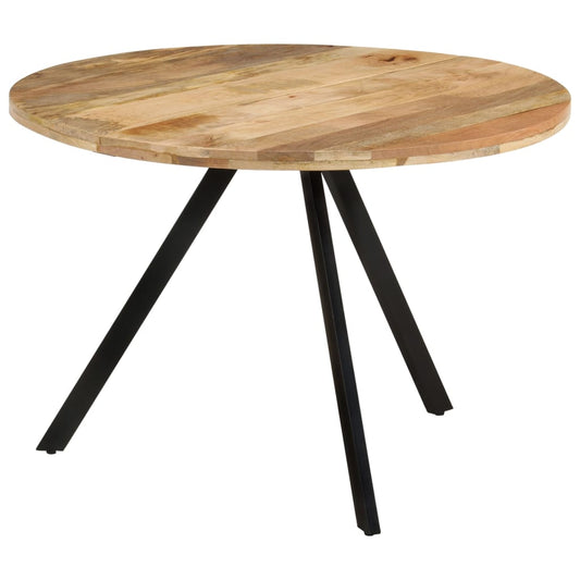 Round dining table 110cm solid mango wood