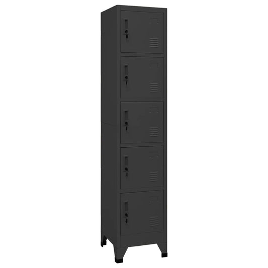 Anthracit Locker Cabinet 38x40x180 cm Stahl