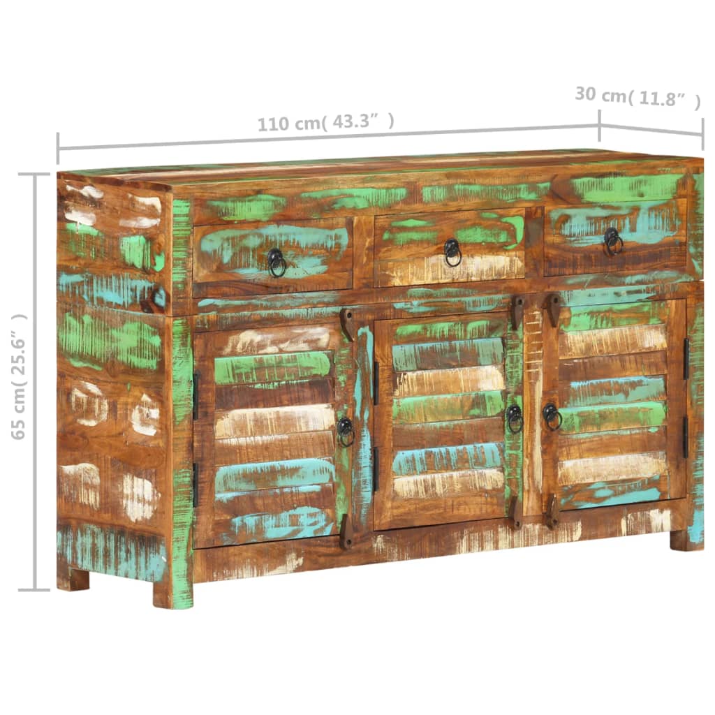 Buffet 110cm Bois massif de récupération INDUS