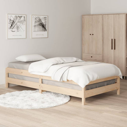 Stackable bed 90x190 cm Solid pine wood