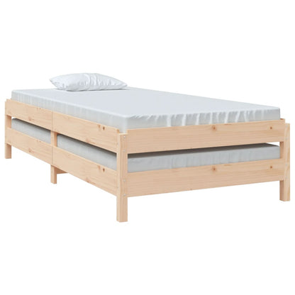 Stackable bed 90x190 cm Solid pine wood