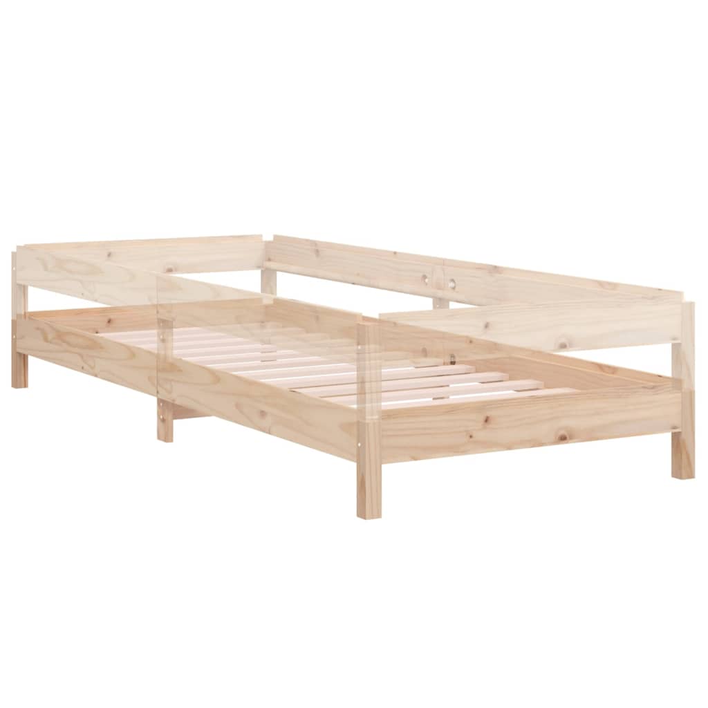 Stapelbares Bett 90x190 cm Festkieferholz