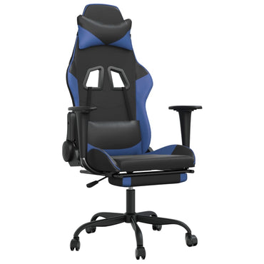 Gaming Chair & Massage und schwarz und nachahmt blauer Fuß