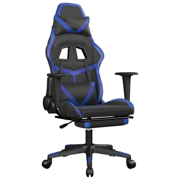 Gaming Chair & Massage und schwarz und nachahmt blauer Fuß