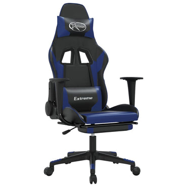 Gaming Chair & Massage und schwarz und nachahmt blauer Fuß