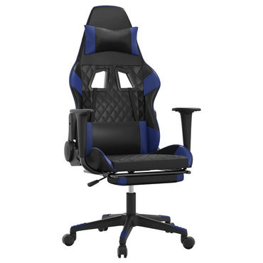 Gaming Chair & Massage und schwarz und nachahmt blauer Fuß