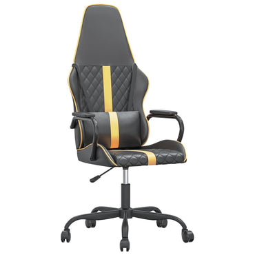 Gaming Chair & Gold und schwarze Massage -Nachahmung Leder