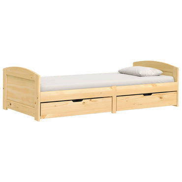 Bench bed with 2 Irun 90x200 cm Solid pine wood