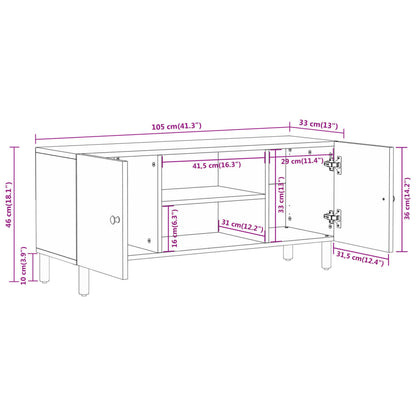 Mangoier Massivholz -TV -Schrank