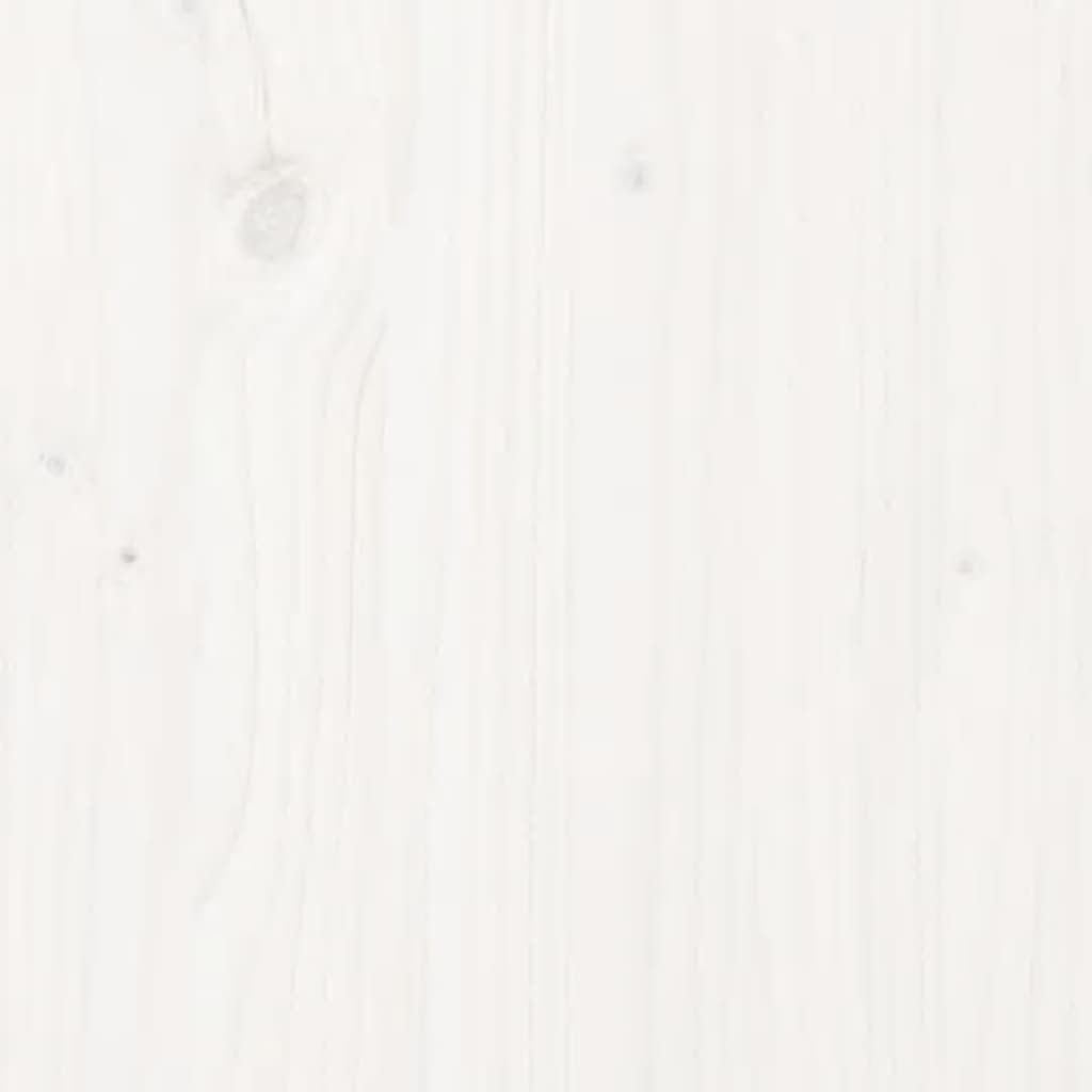 Jardinière avec support blanc 39x39,5x114 cm bois de pin massif