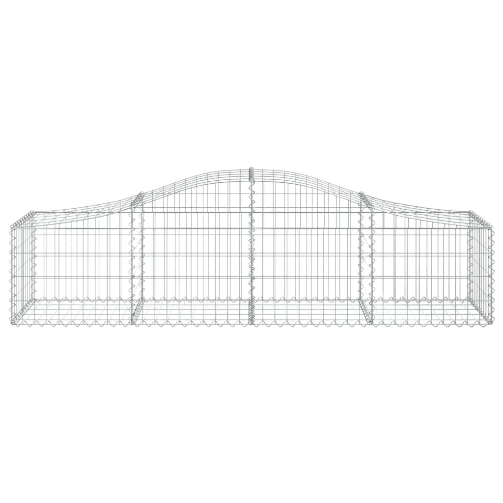 Arched Gabion baskets 9 pcs 200x50x40/60 cm Galvanized iron