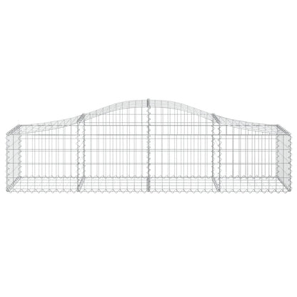 Arched Gabion baskets 9 pcs 200x50x40/60 cm Galvanized iron