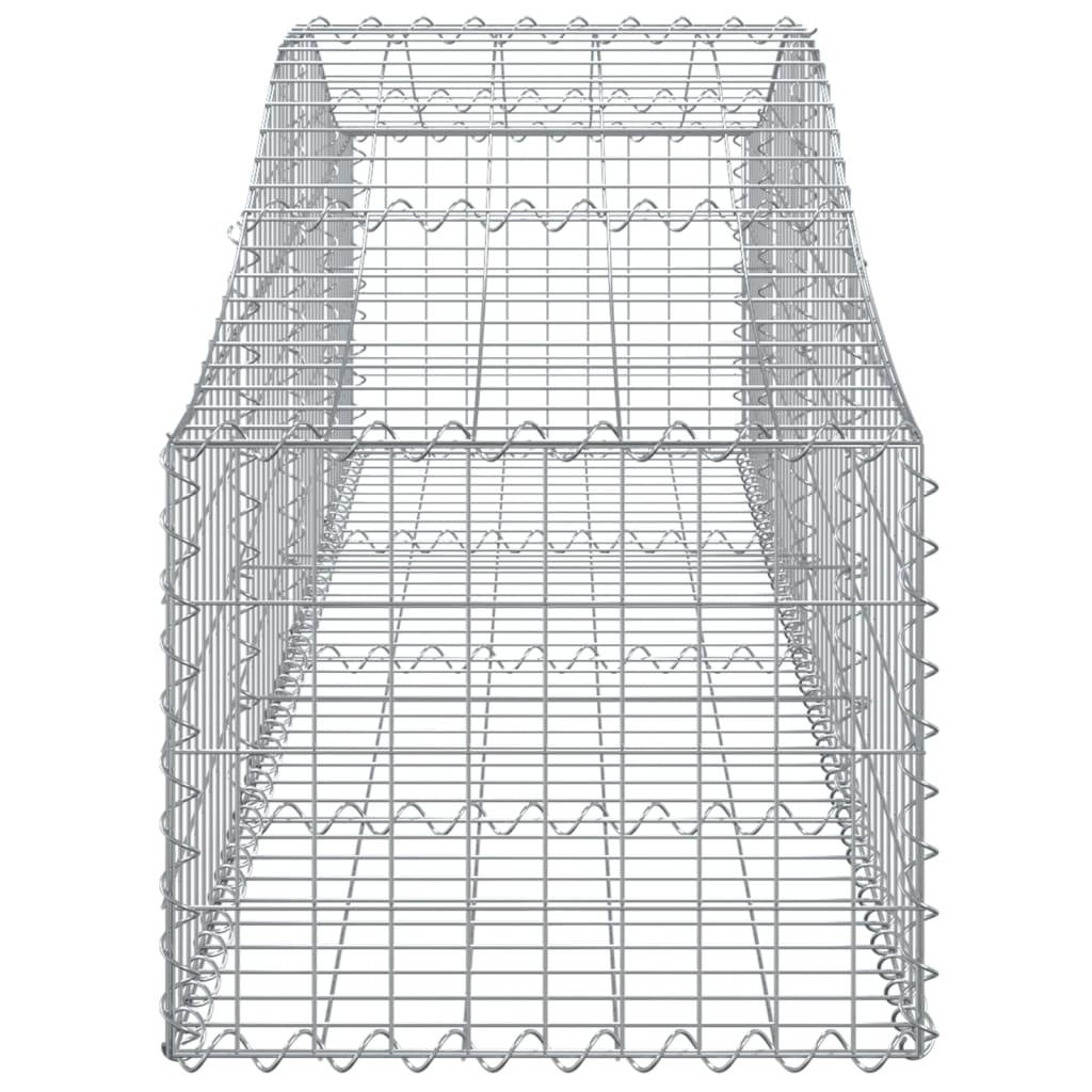 Arched Gabion baskets 9 pcs 200x50x40/60 cm Galvanized iron