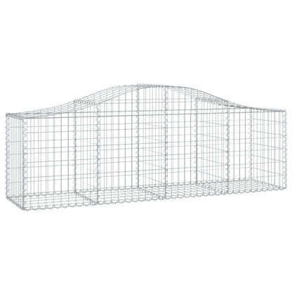 Arched Gabion baskets 7 pcs 200x50x60/80 cm Galvanized iron