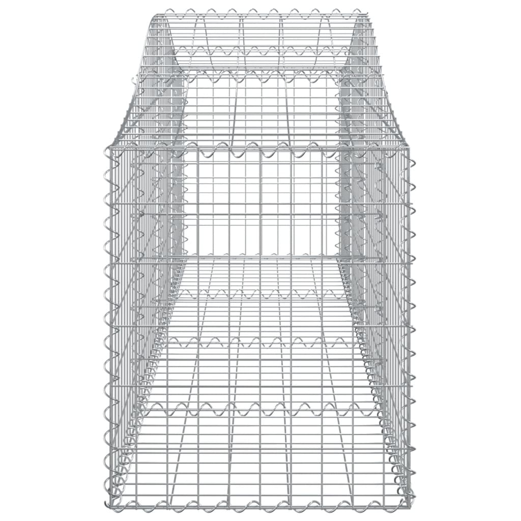 Arched Gabion baskets 7 pcs 200x50x60/80 cm Galvanized iron