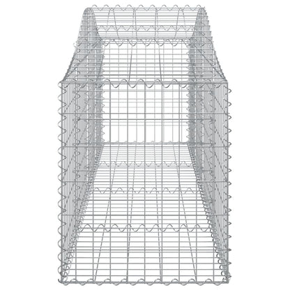 Arched Gabion baskets 7 pcs 200x50x60/80 cm Galvanized iron