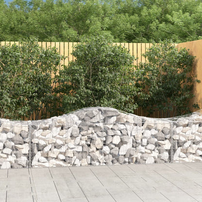 Arched Gabion baskets 7 pcs 200x50x60/80 cm Galvanized iron