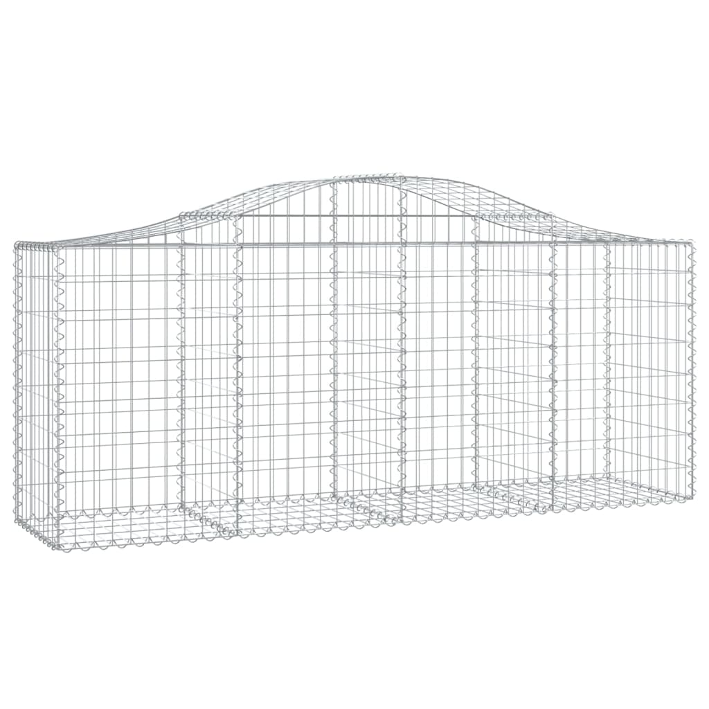 Paniers à gabions arqués 40 pcs 200x50x80/100 cm Fer galvanisé