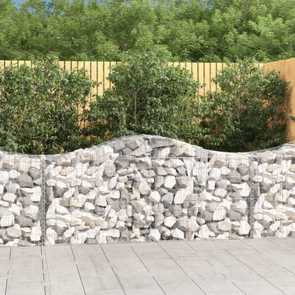 Paniers à gabions arqués 40 pcs 200x50x80/100 cm Fer galvanisé